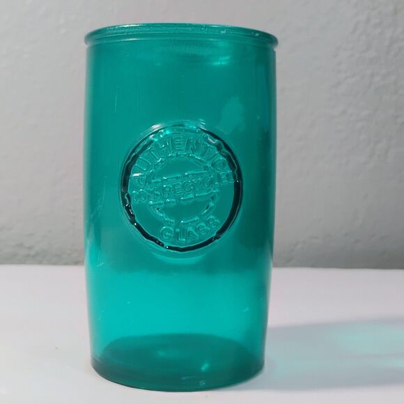 Vidrios San Miguel Spain Authentic Recycled Glass Tall Tumbler Aqua Set 2 - Picture 8 of 12